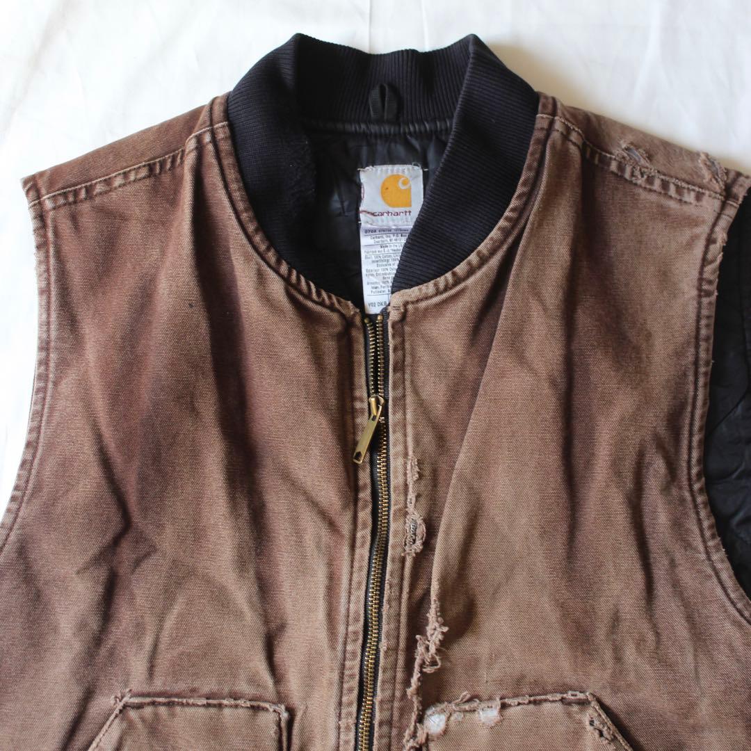 鬼雰囲気•USA製 Carhartt ダックベスト VO2 DKB 2XL 名作 - メルカリ