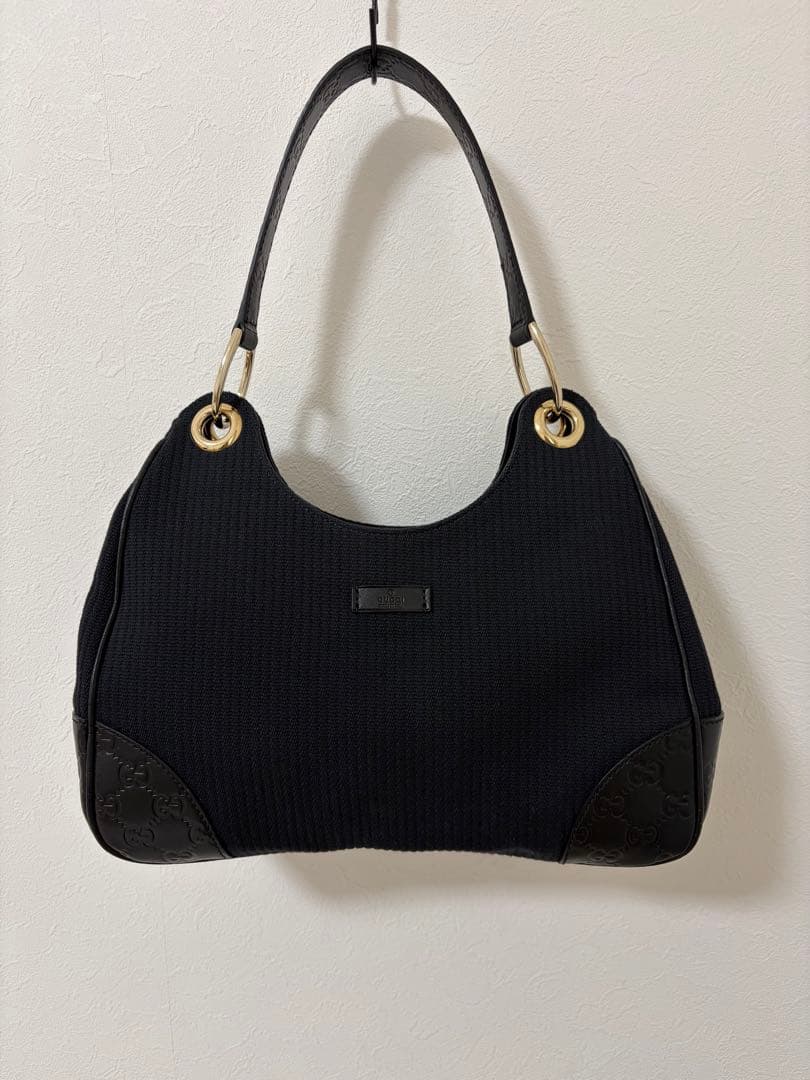 GUCCI ワンショルダー　キャンバス　シマレザー　ショルダーバッグ　ブラック 楽天市場】グッチ GUCCI ワン ショルダーバッグ 000.0602 ブラック