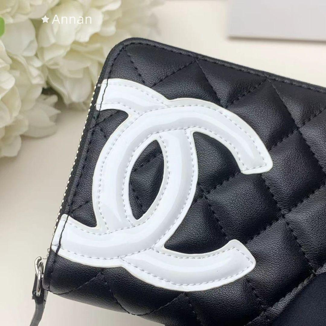 CHANEL 二つ折り財布 ブラック キルティング - メルカリ