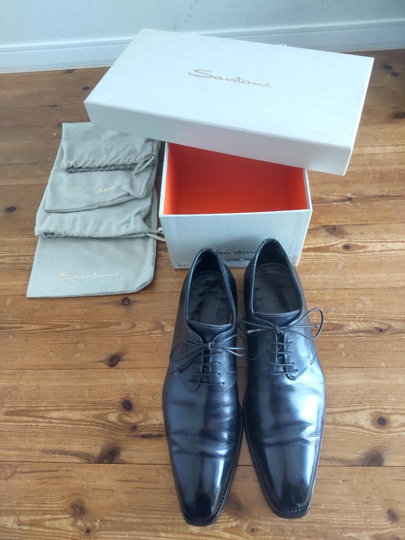 Santoni サントーニ プレーントゥ ダークネイビー 60 65 - メルカリ