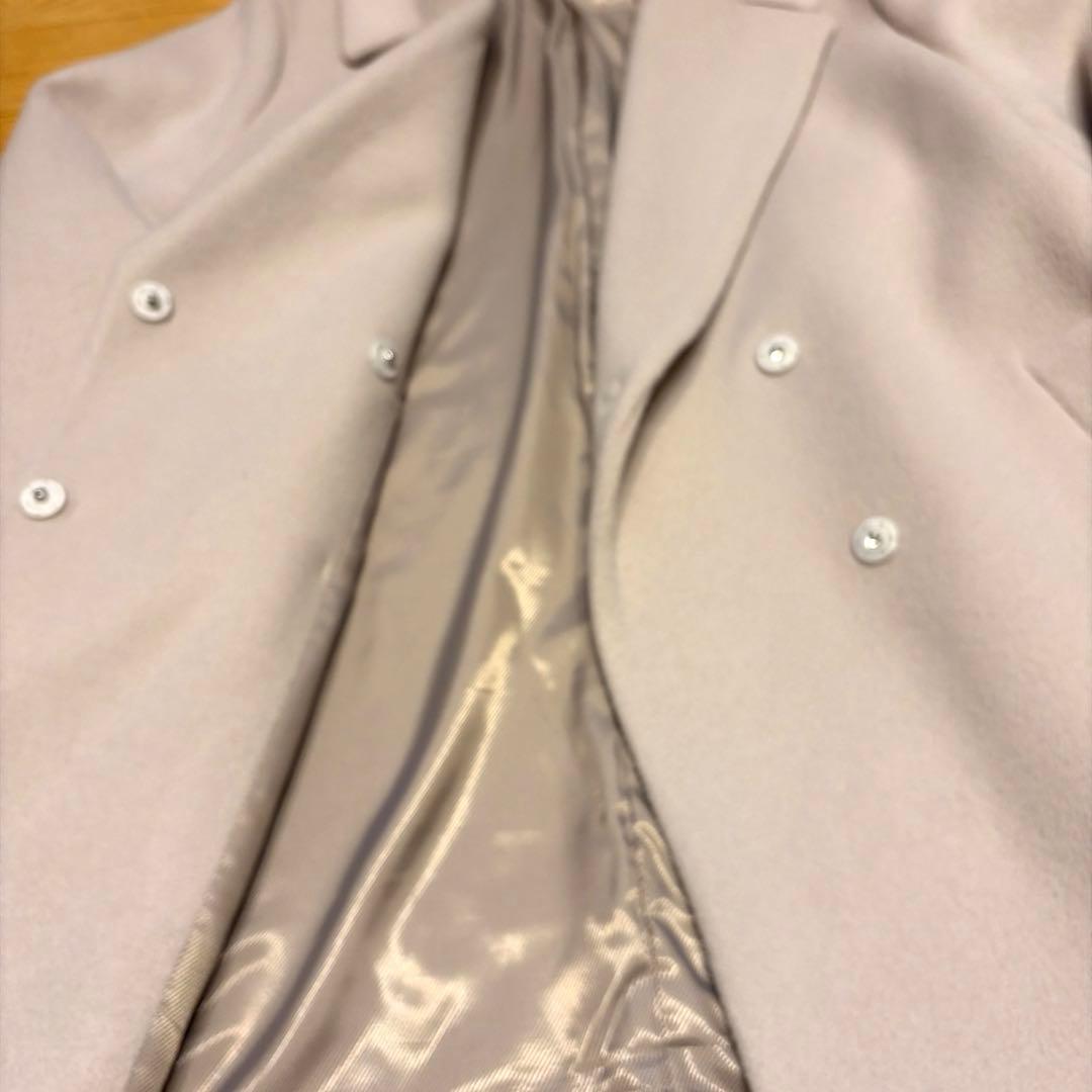 美品 大きいサイズ アンタイトル グレージュコート サイズ44 3L相当