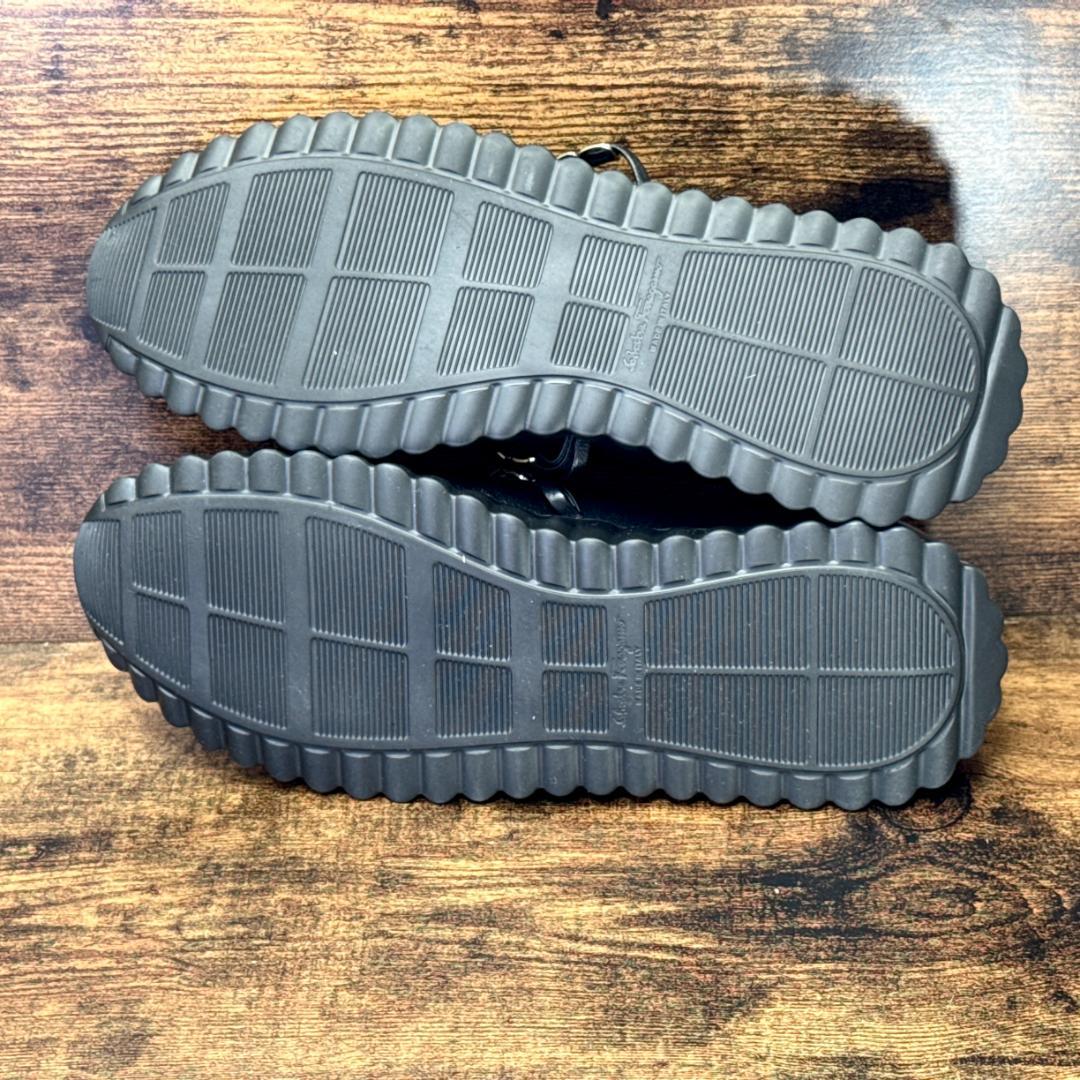 ☆即発 フェラガモ SANDY 厚底 バレエ 黒 6.5C 極美品 ナッパレザー