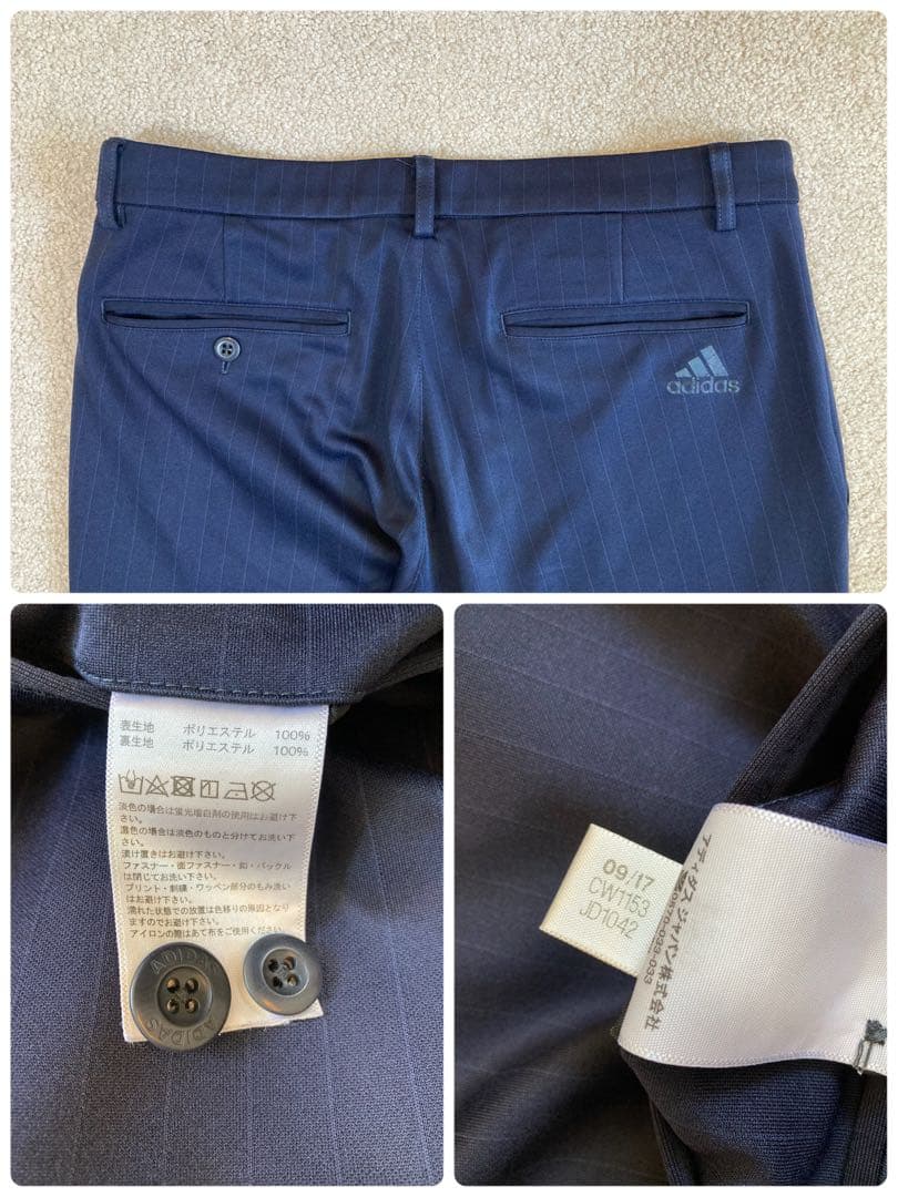 adidas アディダス PSFA セットアップ ストライプ スーツネイビー