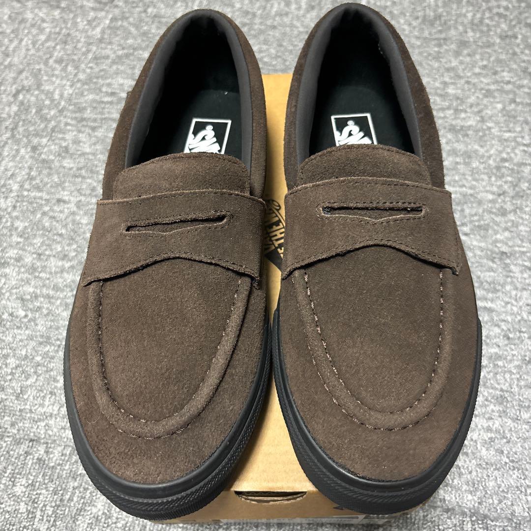 Vans ブラウン スエード ローファー - メルカリ
