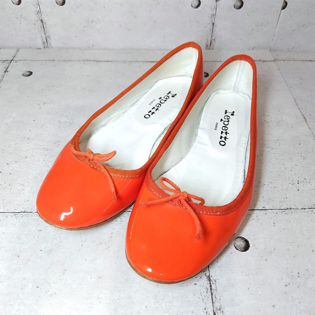 レペット repetto 37 パテント バレエシューズフランス製 エナメル