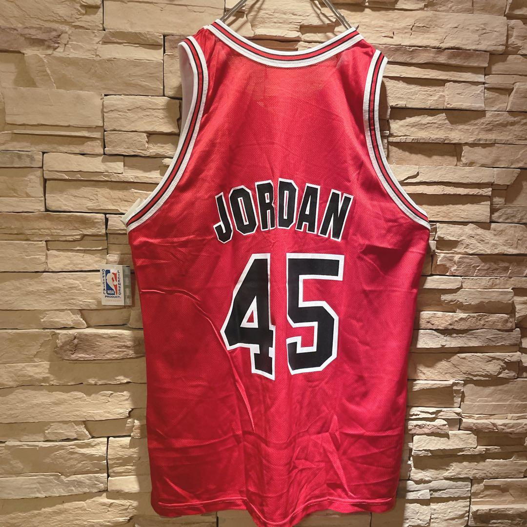新品タグ付】champion×シカゴブルズ/幻背番号45/マイケルジョーダン