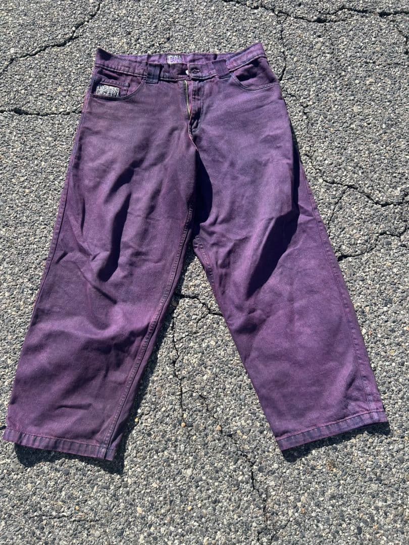 Earl skateboards 紫 デニムパンツ 蜘蛛の巣刺繍 - メルカリ