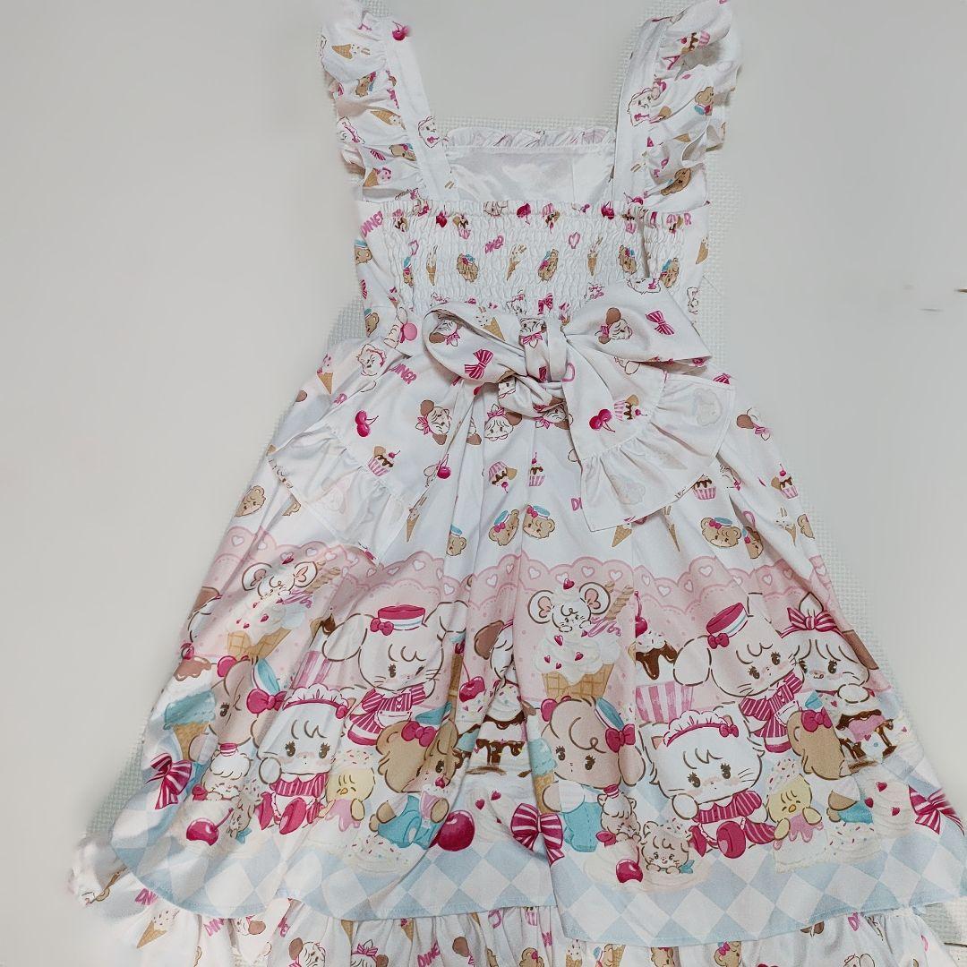 アクシーズファムkawaii mikko コラボ ジャンスカ JSK ホワイト - メルカリ