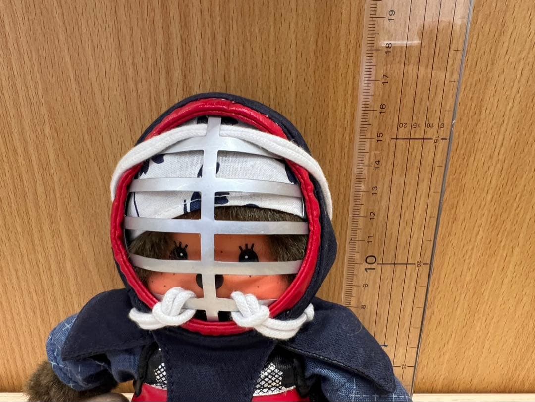 タグ付き・希少】モンチッチ 剣道猿 人形 玩具 ぬいぐるみ 約20cm