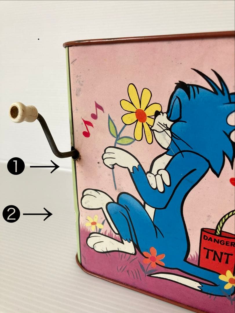 トムとジェリー MUSIC BOX ビンテージ 70s レトロ ブリキ 現状品