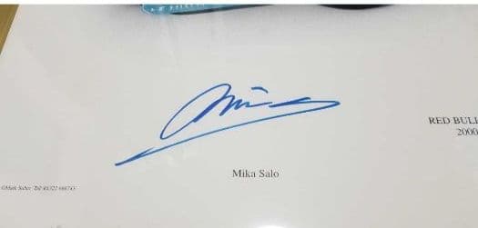 F1、直筆サイン、写真、ミカ・サロ選手の直筆サイン、ペーターザウバー