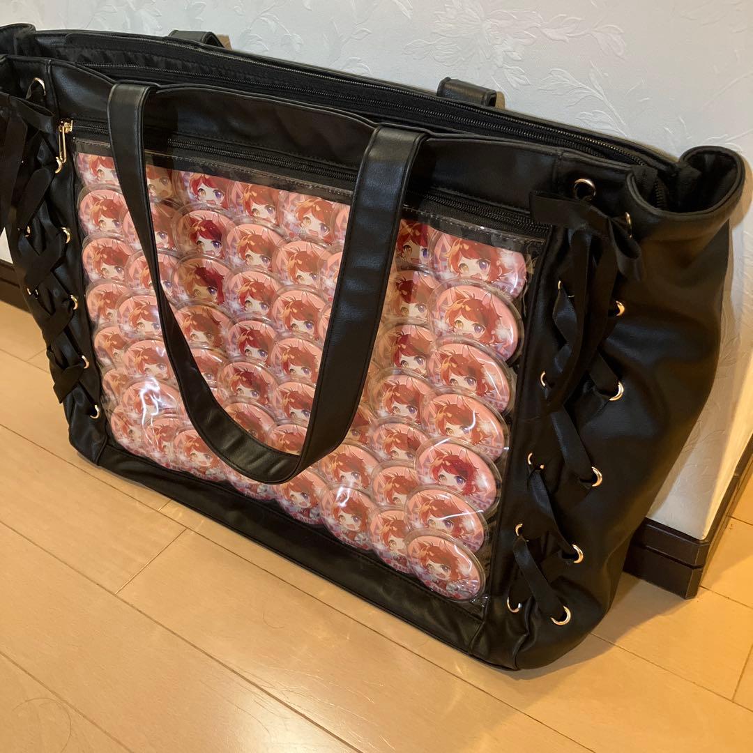 莉犬くん 痛バッグ 缶バッジ56個 キャラクタークリアポケット付き