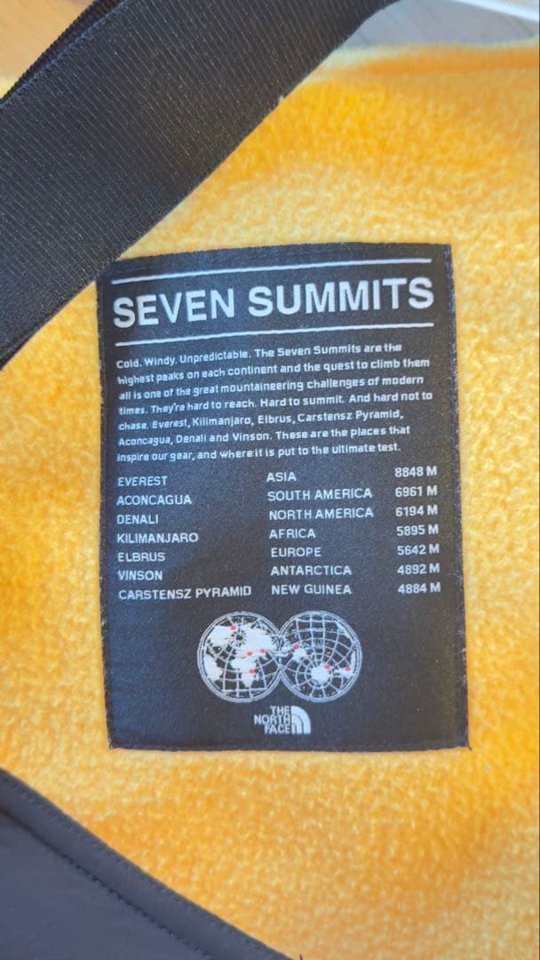 限定】THE NORTH FACE 7 Summits XL イエロー 黒 - メルカリ