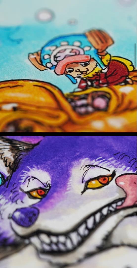 ONE PIECE / 雪と狼 OP_RC_024_A1 Manga Art - メルカリ