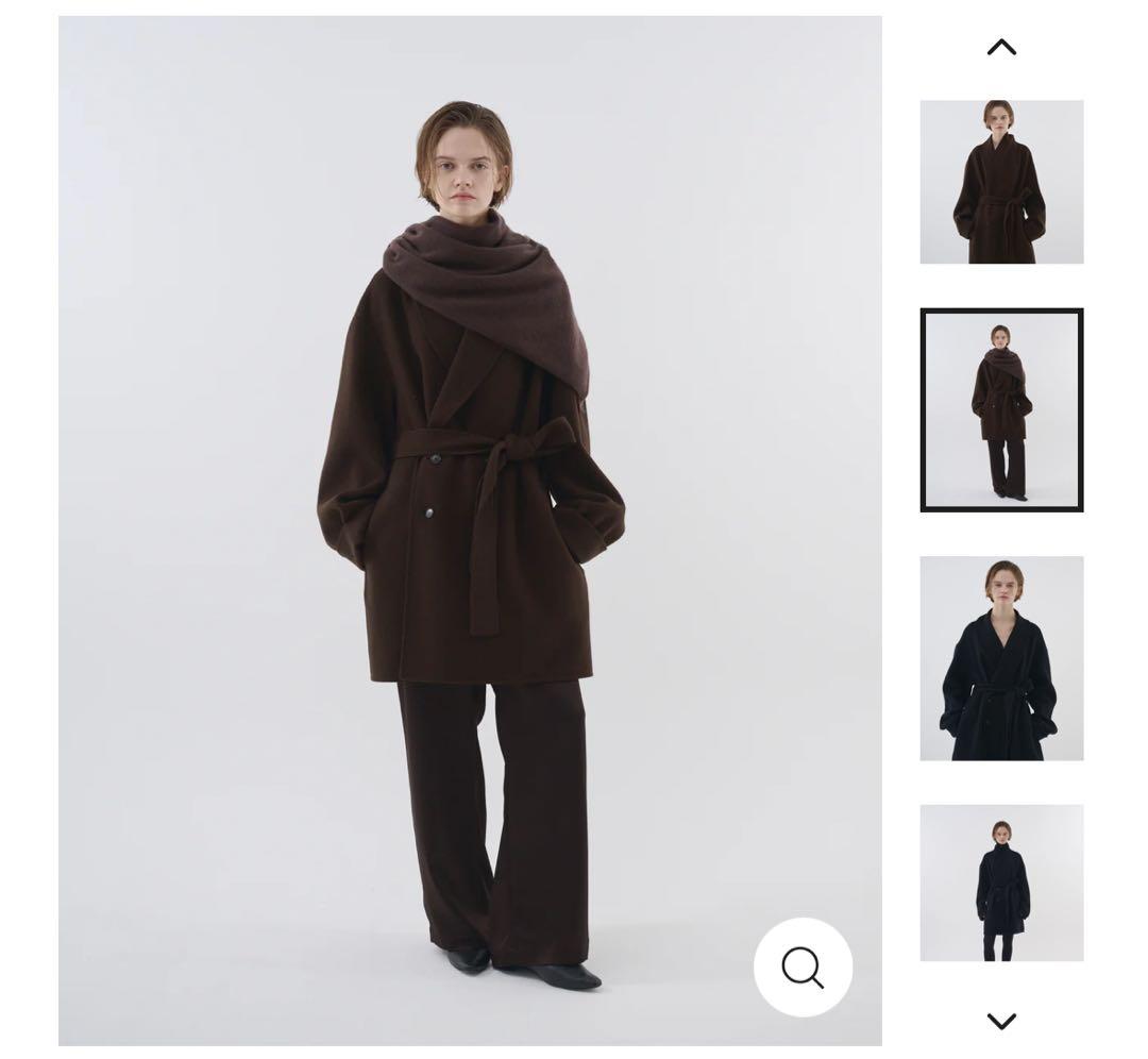 ENOF イナフ wool rever half coat ブラウン 02 - メルカリ