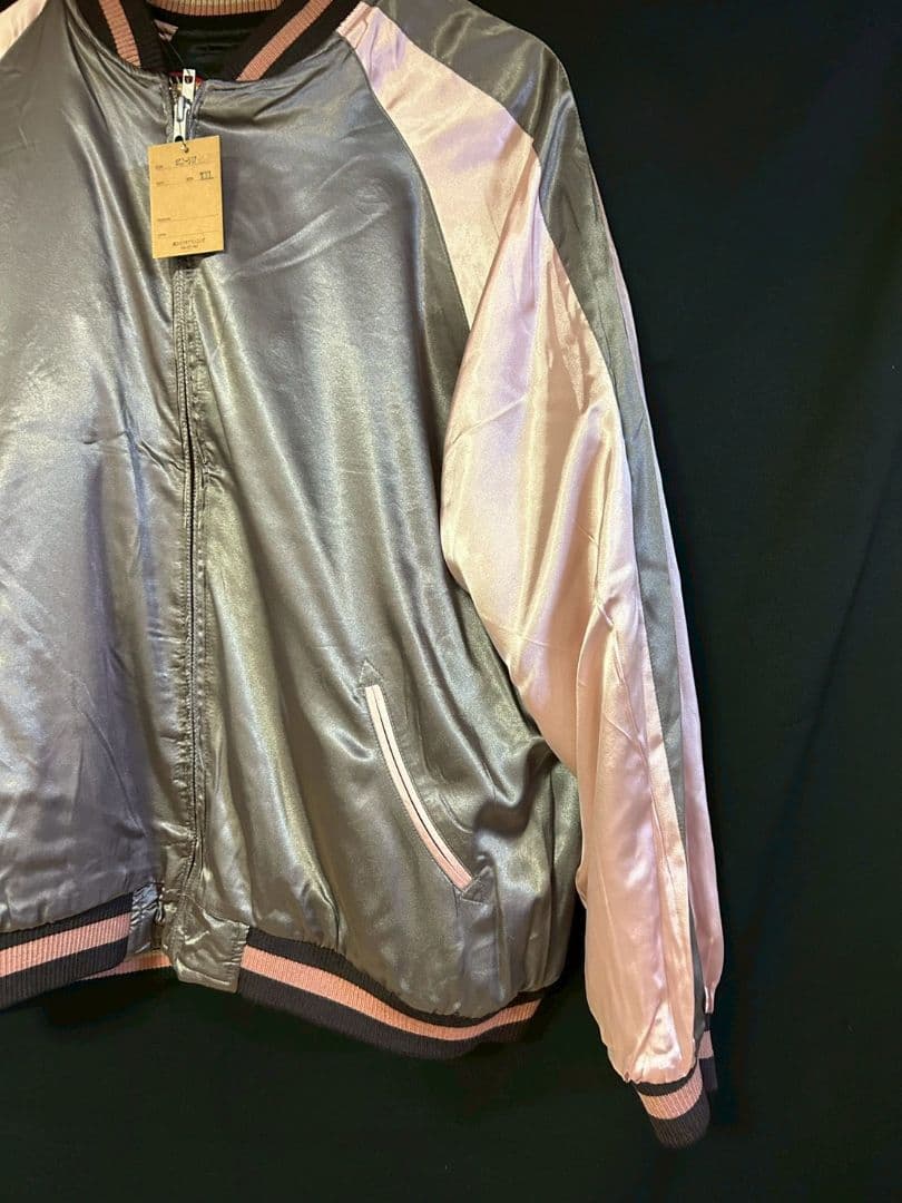 新品タグ付き】 金魚と御所車 和柄スカジャン リバシーブル レディース