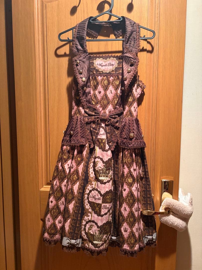 l*i様 Angelic Pretty チョコ柄ワンピース　カチューシャ付きセッ VioletBlue | Angelic Pretty/Dreamy