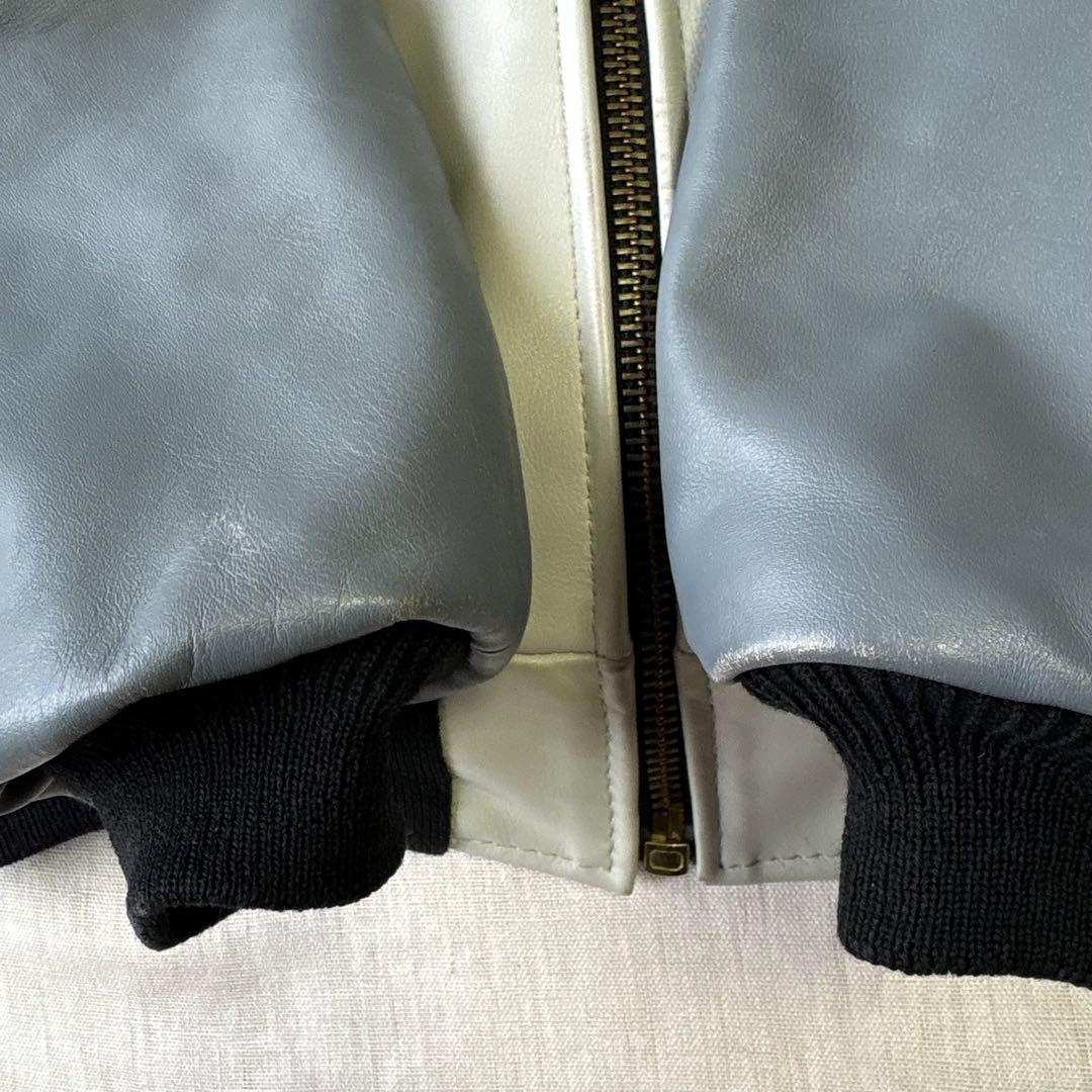 希少ビックサイズ VANSON オールレザー スタジャン チームジャケット