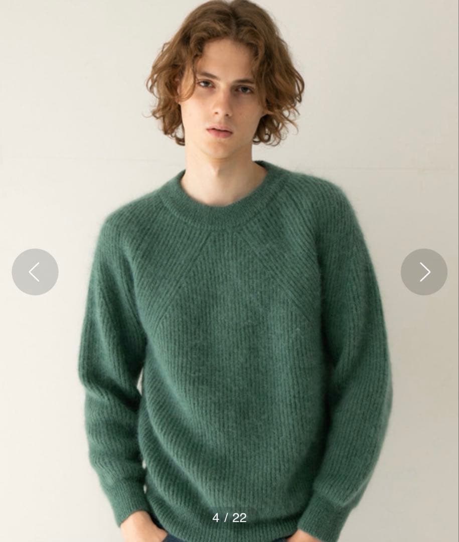 バトナー ウール モヘア シグネチャー ニット auralee オーラリー AURALEE (オーラリー) モヘヤ クルーネック ニット AURALEEA24AP03K