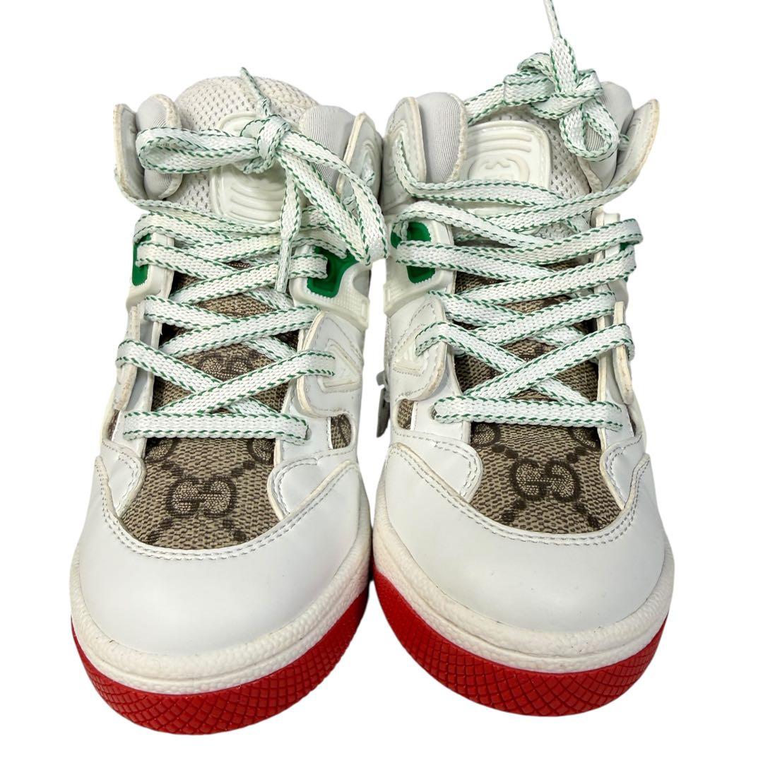 新品未使用 GUCCI BASKET GGスプリーム レザー キッズ スニーカー