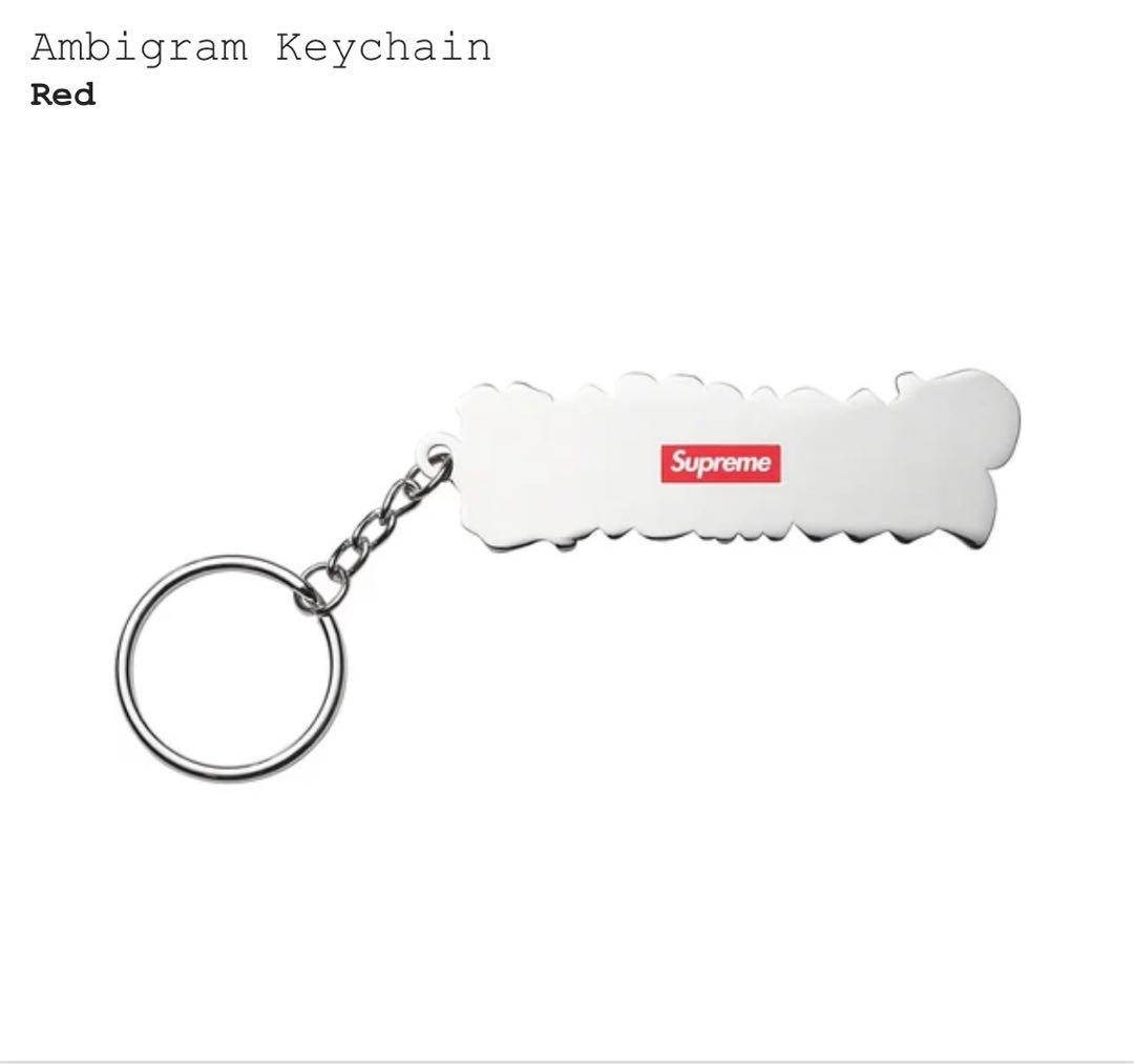 シュプリーム Ambigram Keychain 赤 - メルカリ
