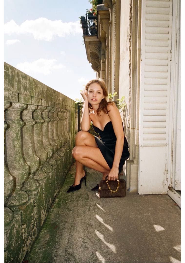 完売品 ZARA フェイクファーハードクラッチバッグ ブラウン 新品タグ