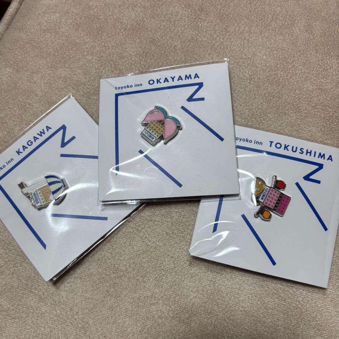 東横イン ピンバッジ ご当地GENKIバッジ 徳島 香川 岡山 - メルカリ