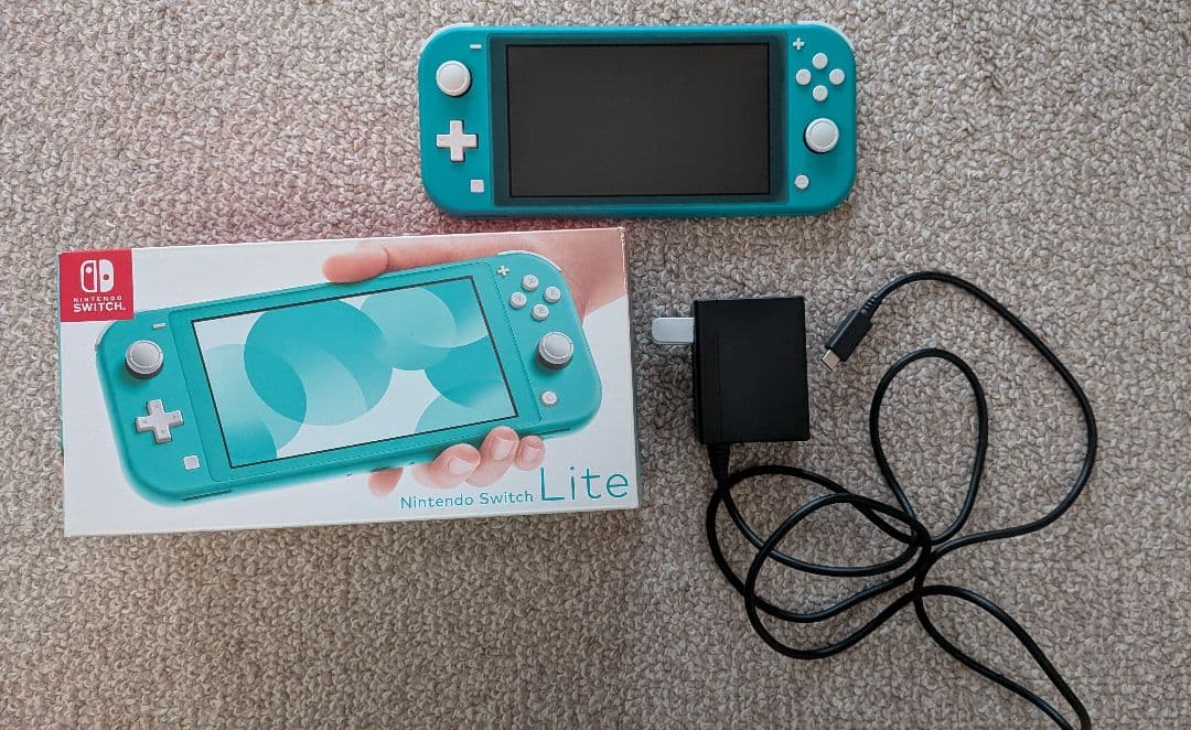 美品】Nintendo Switch Liteターコイズ+あつ森・マリオテニス