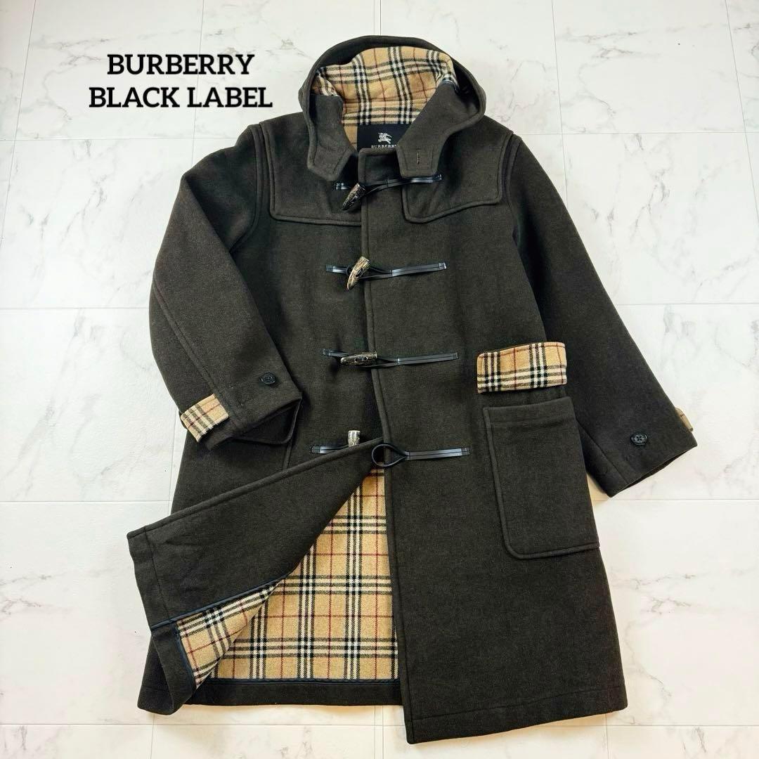 希少✨バーバリーブラックレーベル ダッフルコート ノバチェック ブラウン レザー 中古・古着通販】BURBERRY (バーバリー) ×Gosha Rubchinskiy(ゴーシャ