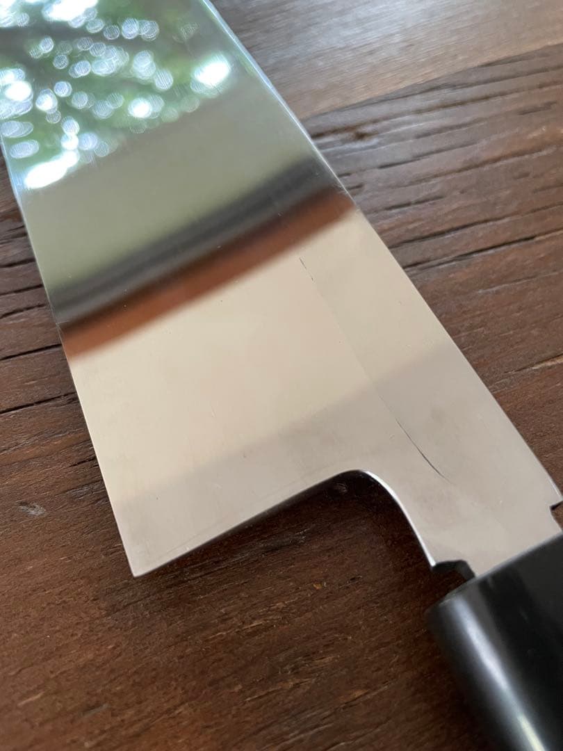 沖芝吉貞作 吉貞造 鎌型薄刃包丁 八寸 霞 白鋼 - メルカリ