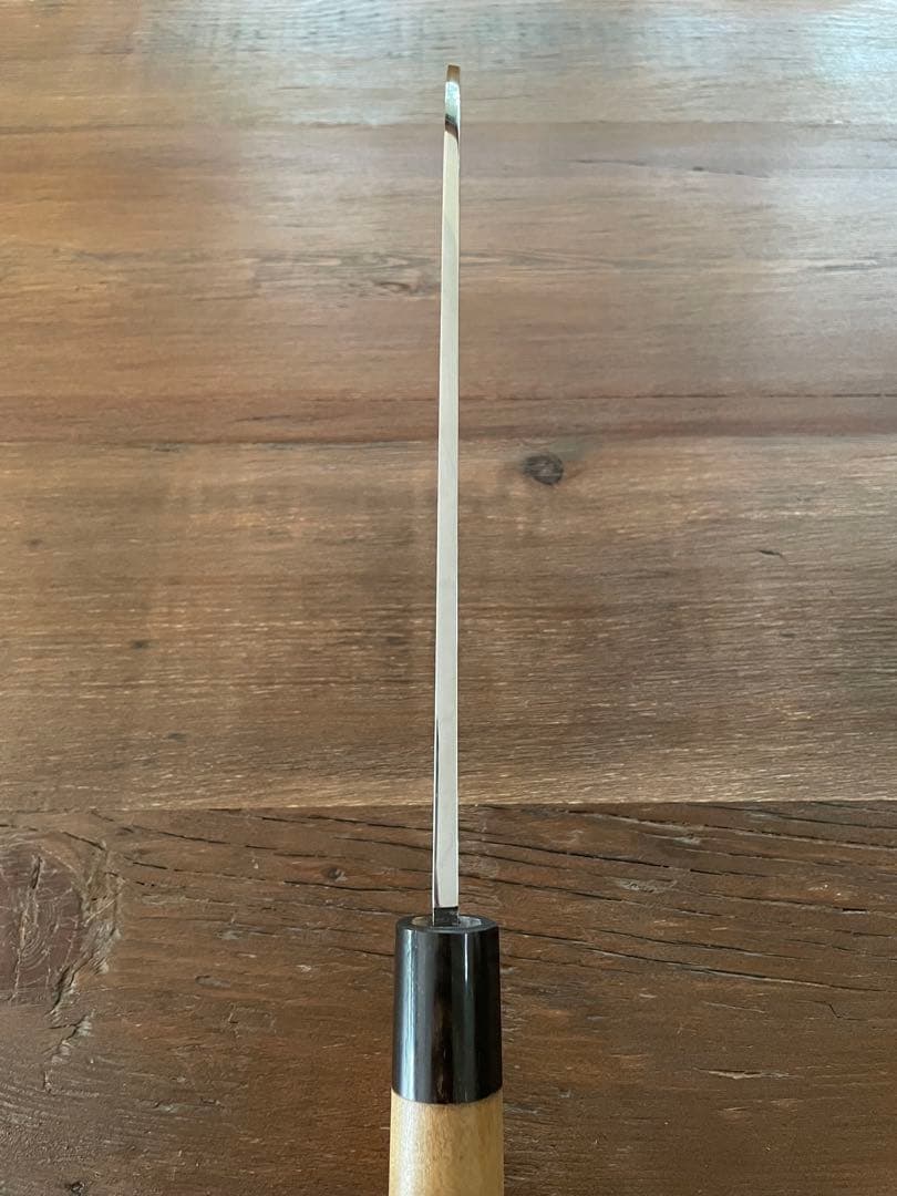 沖芝吉貞作 吉貞造 鎌型薄刃包丁 八寸 霞 白鋼 - メルカリ