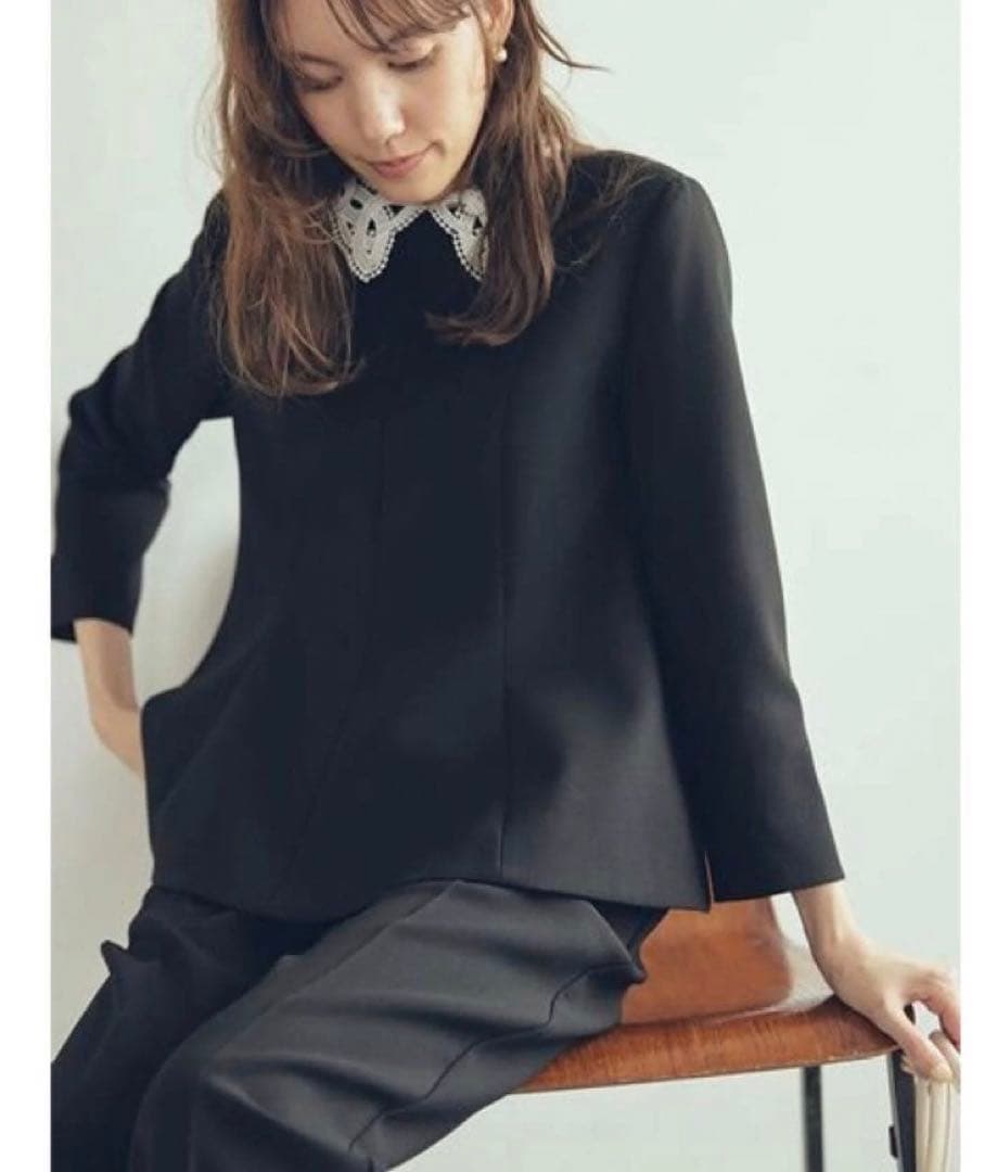 新品未使用】MilaOwen 2wayレースカラーペプラム トップスのみ - メルカリ