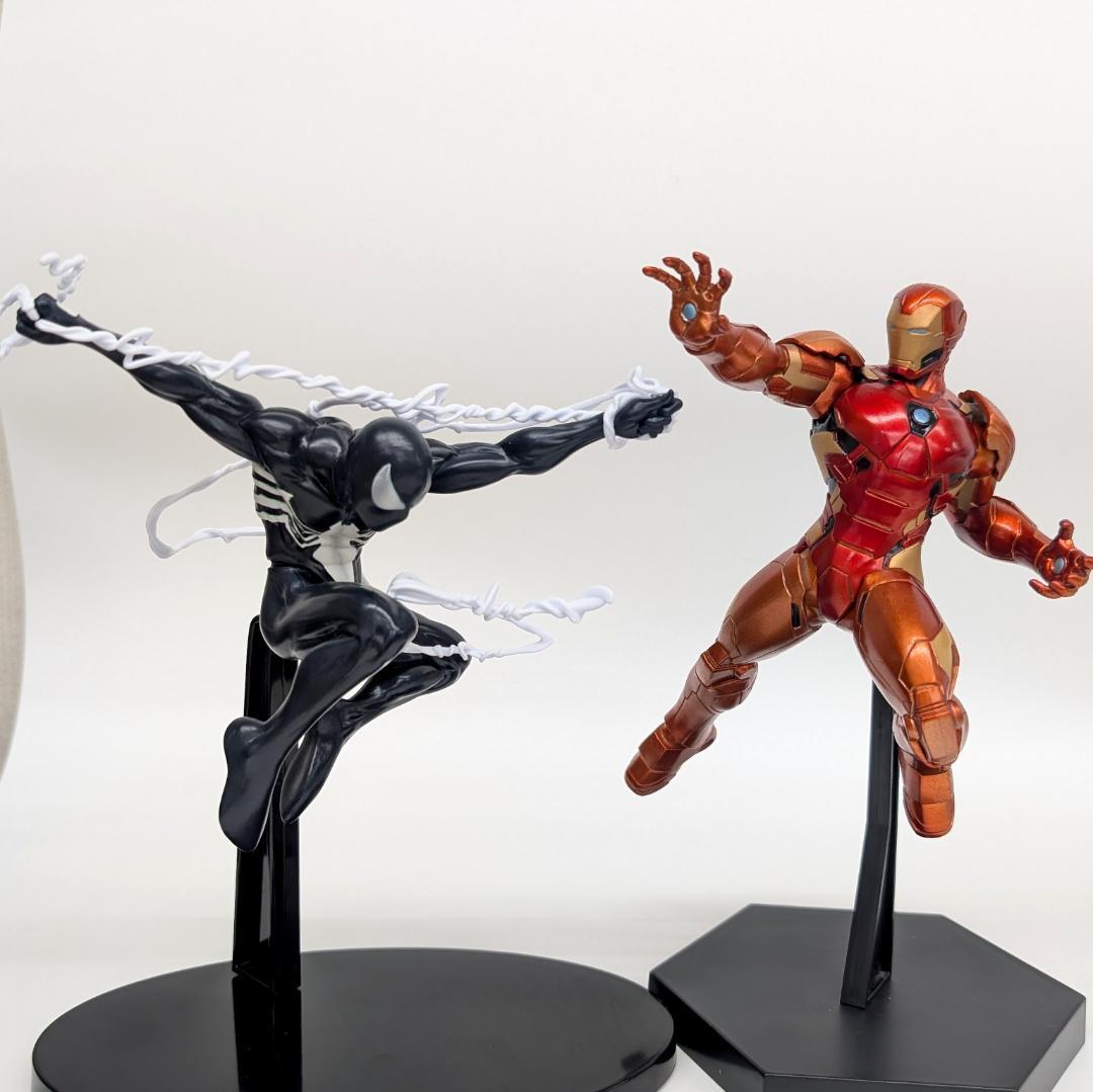 MARVEL ブラックスパイダーマン アイアンマン フィギュア まとめ売り