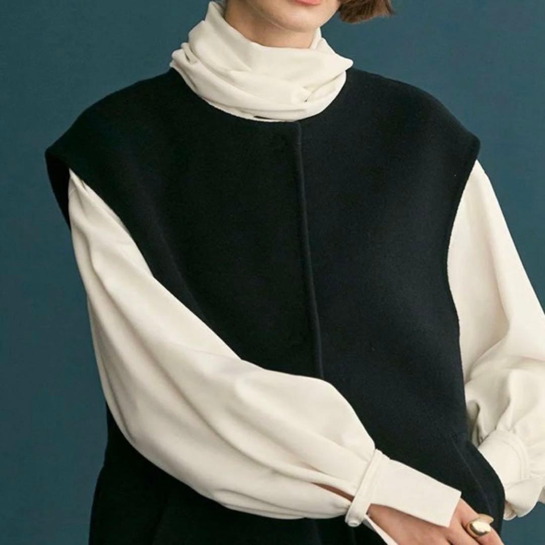 Newans洗濯機可ビックリボンパウダリーブラウス ボウタイ オンワード