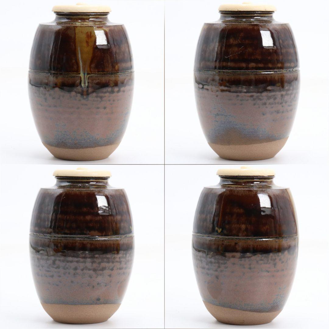 十三代 高取八仙妻 高取喜恵作 高取焼 肩衝茶入 俵屋金襴仕覆 V1034