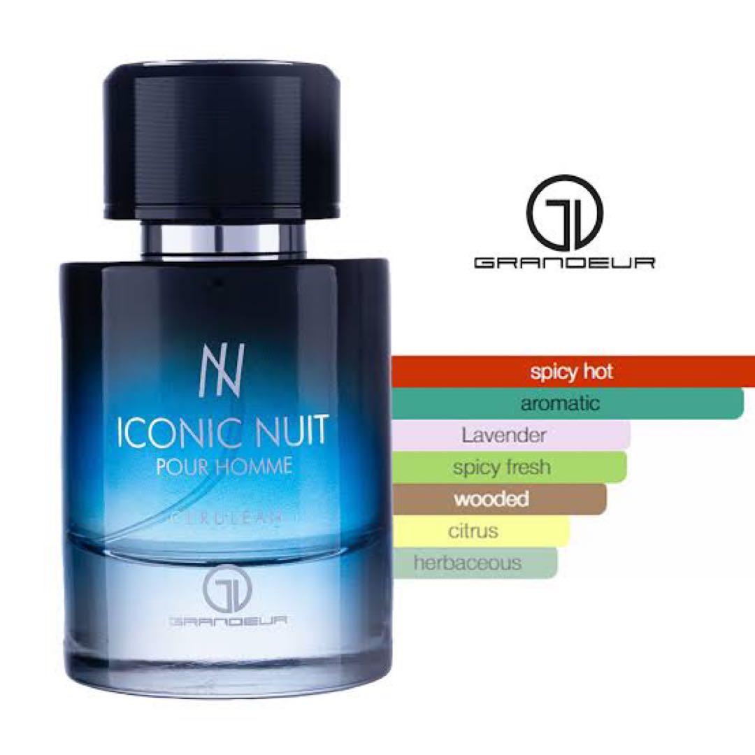 香水(男性用) ICONIC NUIT POUR HOMME, INTENSE WAYFARER Amazon.com : Grandeur Iconic Nuit Pour Homme 3.4 oz 100 ml Eau De