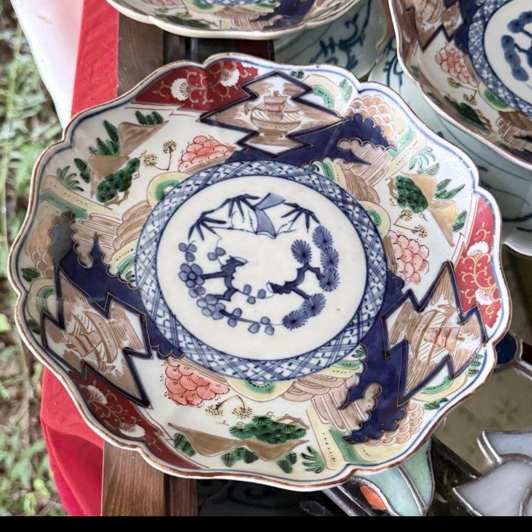 2226様感謝‼️最強運GOLD伊万里錦手 帆かけ舟❌山水❌