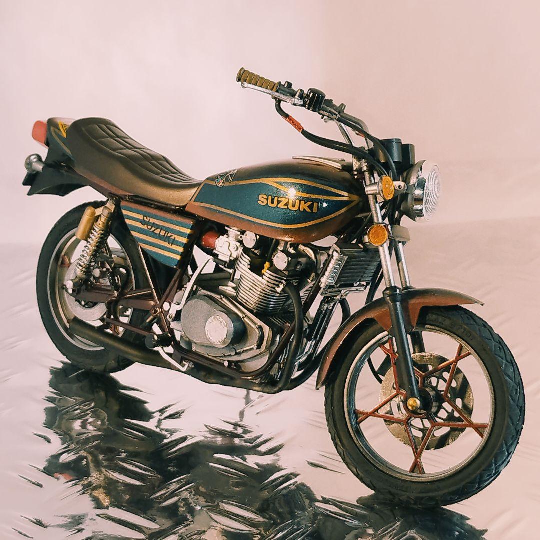 アオシマ1/12 SUZUKI GS400E 組み立て済み バイクプラモデル - メルカリ