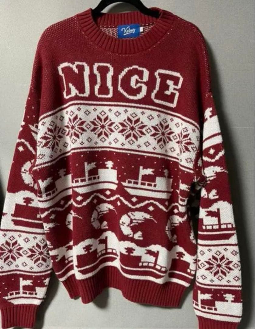 コムドットゆうた着用モデル】keboz ニットL総柄 希少デザイン - メルカリ