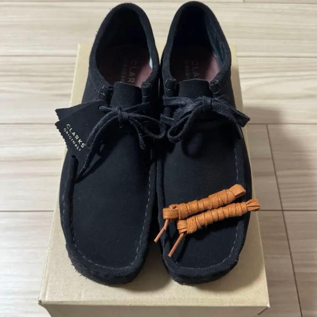 CLARKS WALLABEE クラークス ワラビー ブラック 8H 美品 Wallabee.GTX / レディース ワラビーゴアテックス （ブラック/ブラック