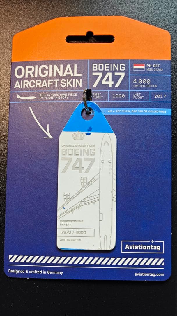 KLM Aviationtag B747-400M PH-BFF 塗装面完璧 KLM Aviationtag B747-400M PH-BFF 塗装面完璧