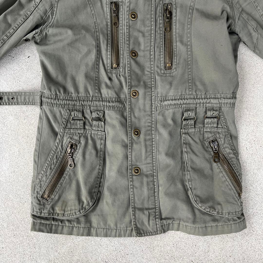 Y2K 00s in the attic ギミック ミリタリージャケット カーキ - メルカリ