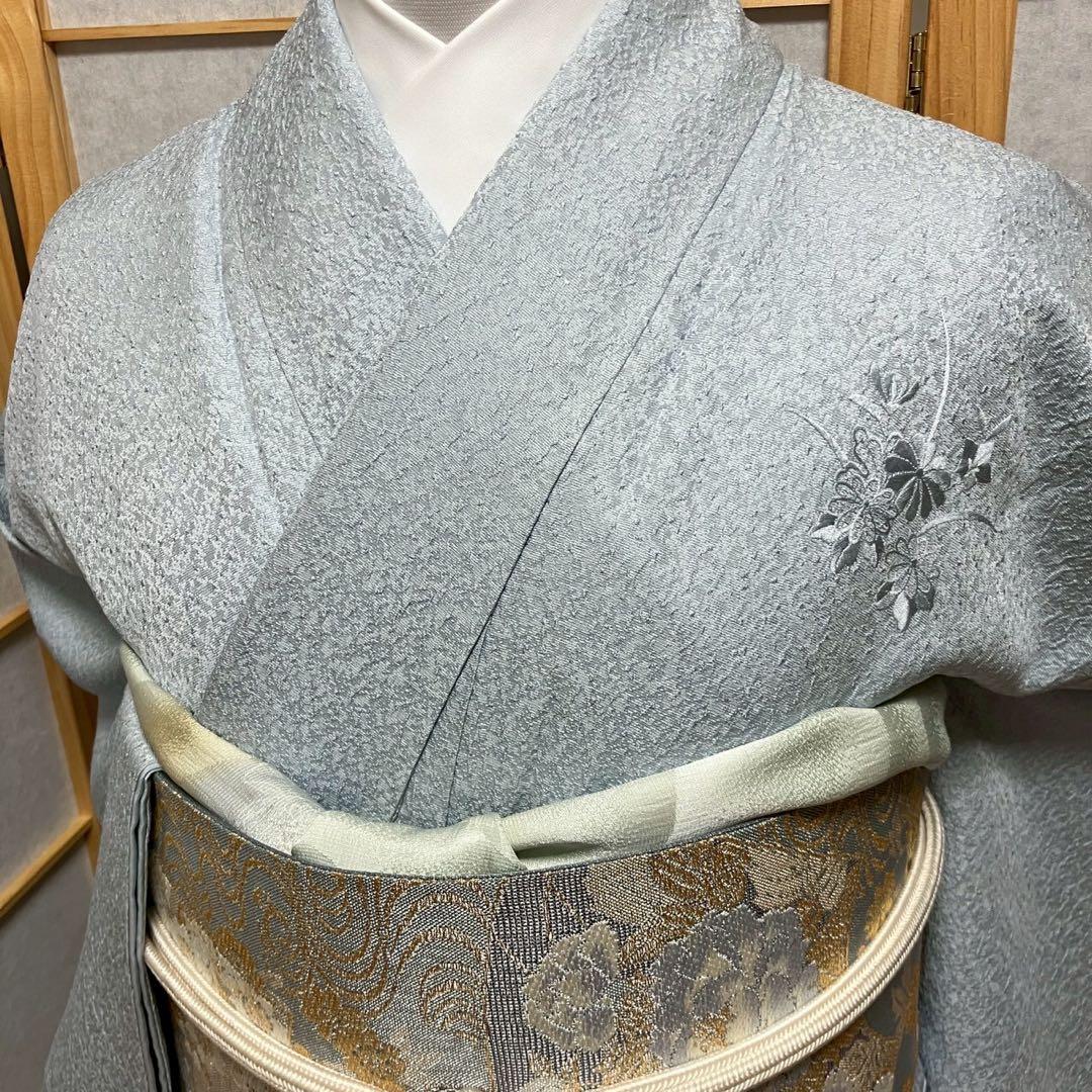 5484］訪問着 美品 中国三大刺繍 汕頭刺繍 スワトウ 正絹 着物 袷