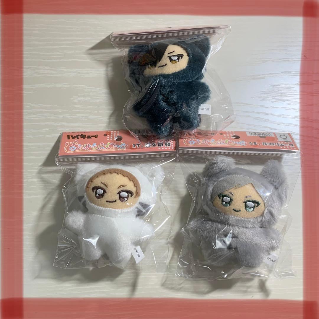 ハイキュー ちみけもますこっと ぬいぐるみ 音駒 黒尾 灰羽リエーフ 夜