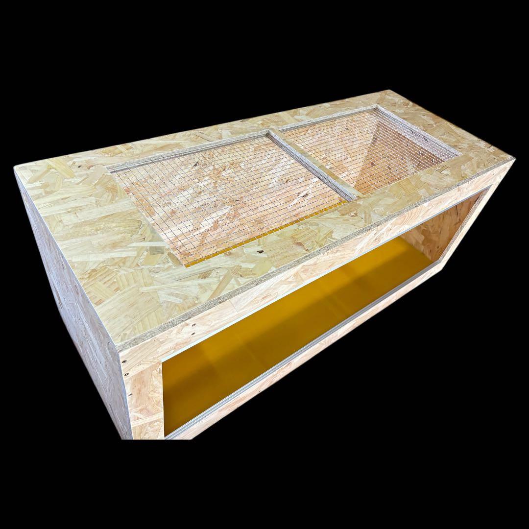 特注】110×40×50 6面白アルミ複合板貼り 金網② ストッパー