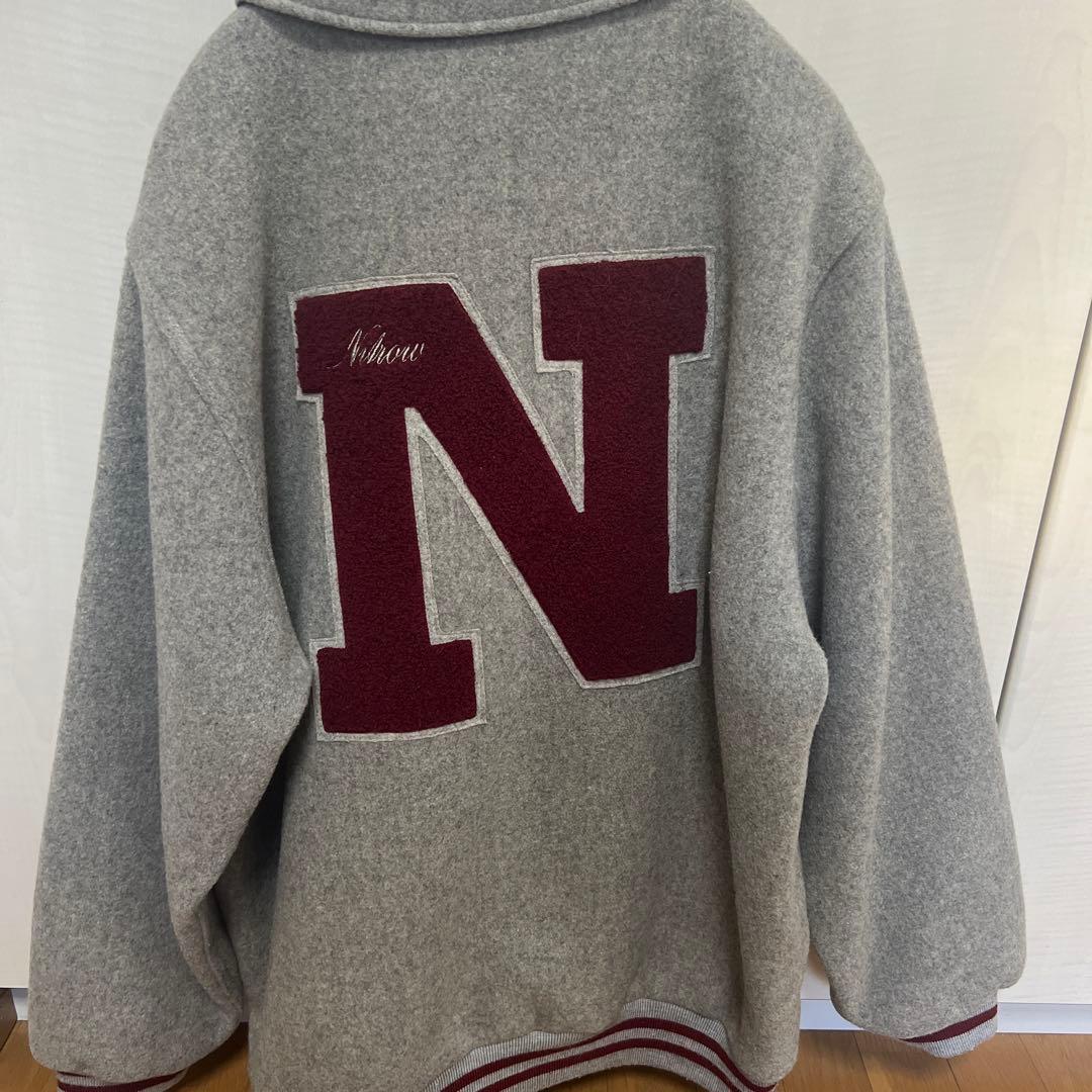 スタジャン グレー・バーガンディ エンブレム付き リバーシブル