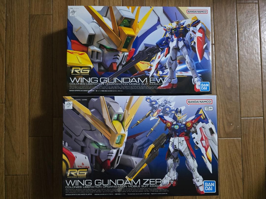 RG 1/144ウィングガンダム•ゼロ、ウィングガンダム(EW）セット
