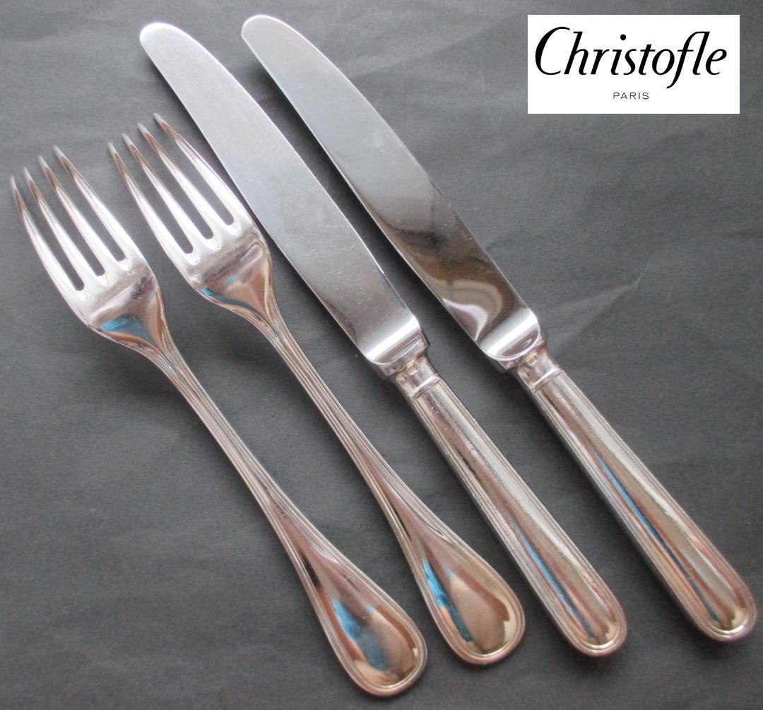 ☆仏蘭西銀器クリストフルシルバー カトラリー4本セット 定番のアルビ