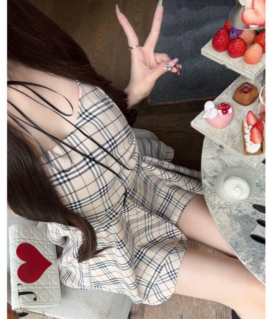 き*ん様 lumignon valentine check bustier Lumignon originalValentine check bustier