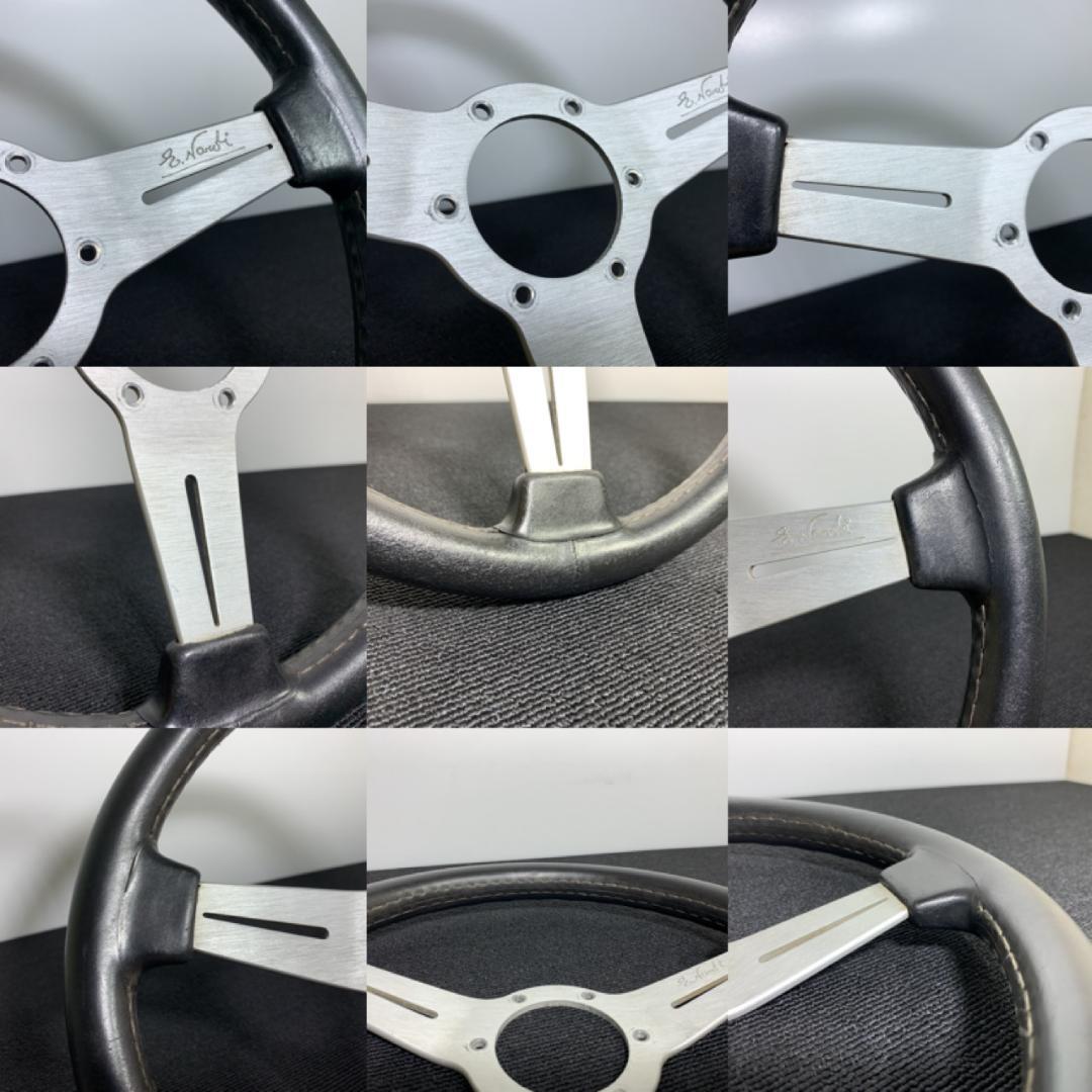 ナルディ クラシック シルバー スポーク レザー 33パイ ホーンボタン